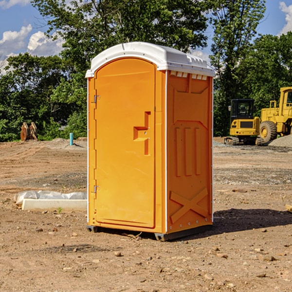 how often are the portable restrooms cleaned and serviced during a rental period in Rabbit Hash KY